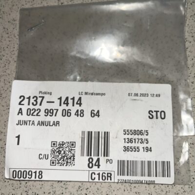 Junta do pre filtro do combustível Mercedes A023997064864