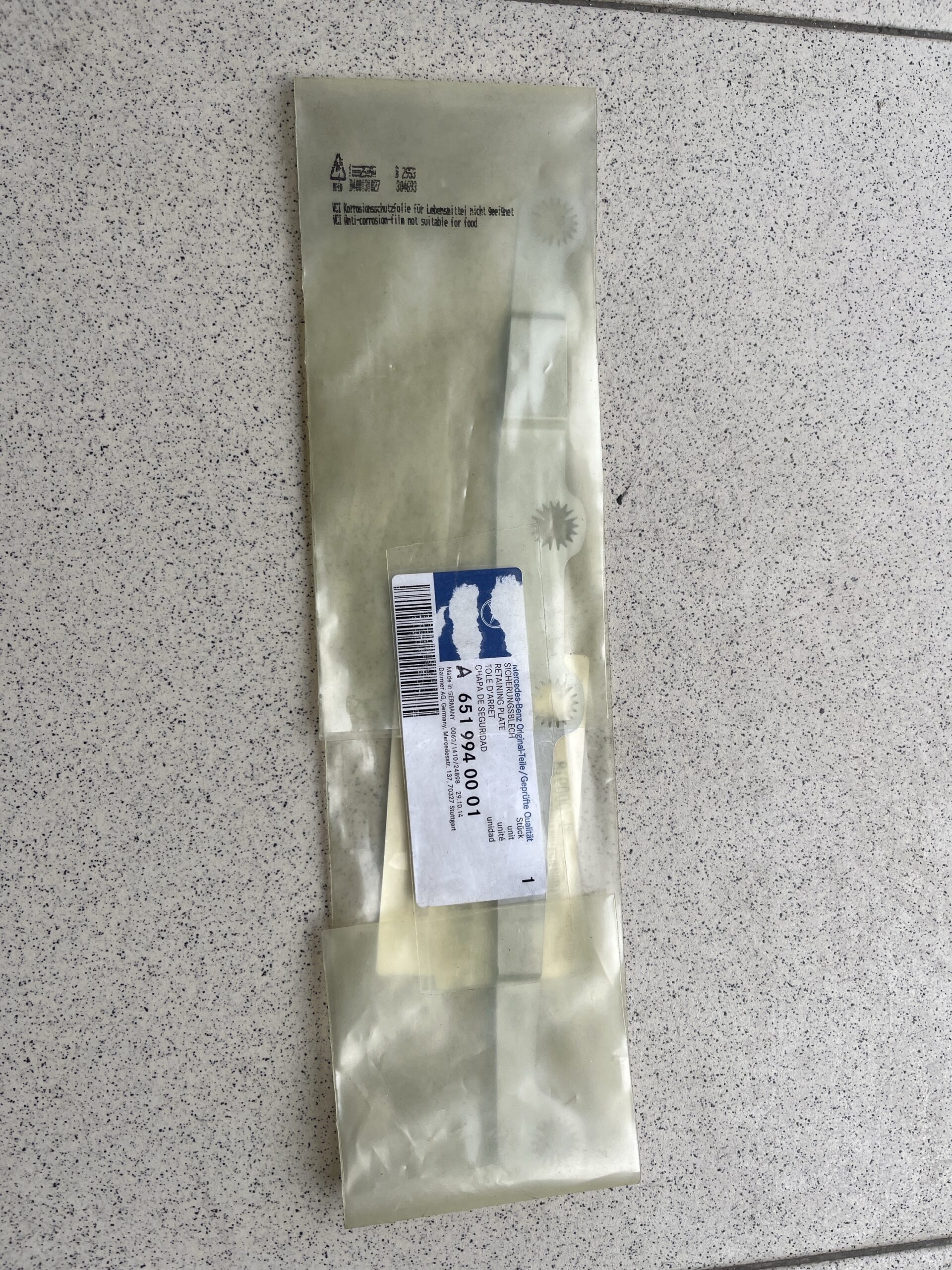 Tirante do coletor de admissão Mercedes A6519940001