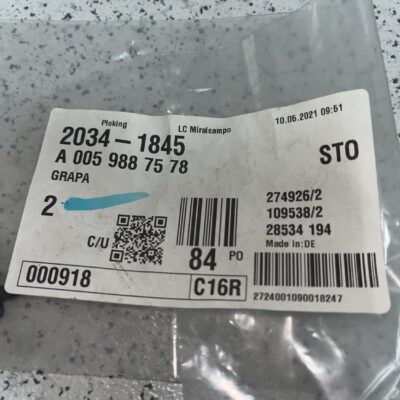 Grampo Mercedes A0059887578