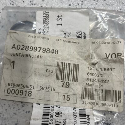 Anel de vedação A0289979848