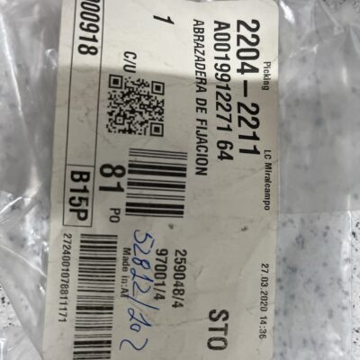 Clipe de fixação Mercedes A0019912271